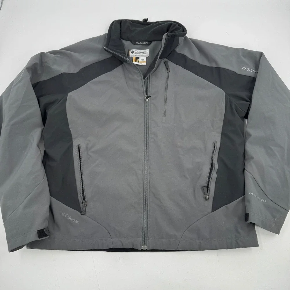 Columbia Titanium Omni Tech Women's Jacket XL Interchange Gray Outdoor Coat